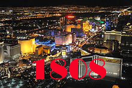1808 Banner; Las Vegas Strip, Broadway font